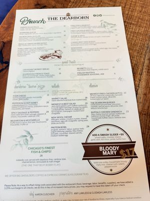 Menu photo 2 The Dearborn Chicago, IL Menu photo 2 The Dearborn Chicago, IL