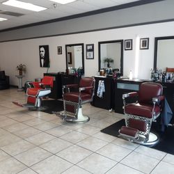 Mr. Cut's Barber Shop - Interior of barbershop.