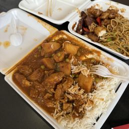 Chicken Curry and Aloo mutter Chicken Curry and Aloo mutter