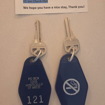 The Atomic Blue Motor-Inn - Room Keys & Information 07-08-2026 - Hotels Near Me - Monticello, Utah The Atomic Blue Motor-Inn - Room Keys & Information 07-08-2026 - Hotels Near Me - Monticello, Utah
