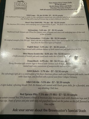 Menu photo 2 Dillon Dam Brewery Dillon, CO Menu photo 2 Dillon Dam Brewery Dillon, CO