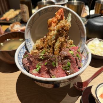 Tendon Kohaku - Beef steak set - Japanese Near Me - Bellevue, Washington