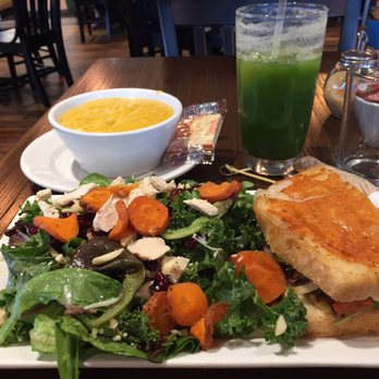 First Watch - Half Roast beef sandwich and kale salad combo... They do a great job of combining so many ingredients to give it a flavor that pops! - Breakfast & Brunch Near Me - College Station, Texas