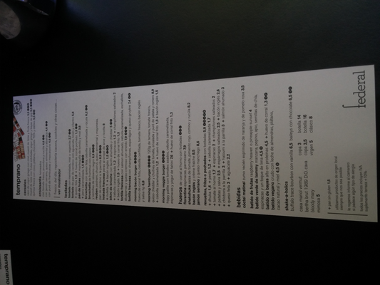 Menu photo 8 Federal Café Barcelona, B