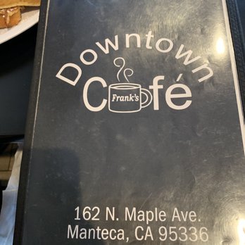 Frank's Downtown Cafe - Menu Cover - Cafes Near Me - Manteca, California