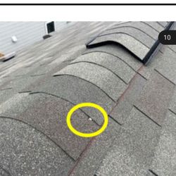 Good Guys Home Inspection - Nail sticking out in roof.