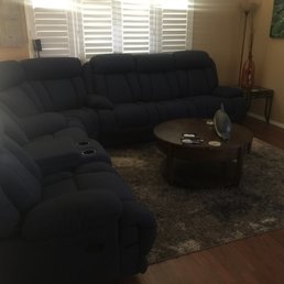 After - Navy blue fabric.