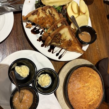 The Porch - Baked Grilled Brie; Skillet Cornbread - Southern Near Me - Sacramento, California The Porch - Baked Grilled Brie; Skillet Cornbread - Southern Near Me - Sacramento, California