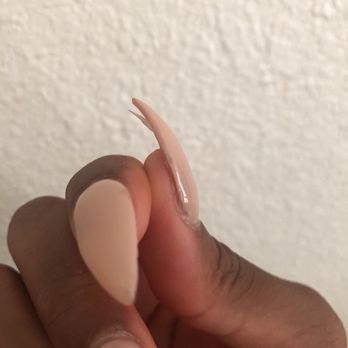 File + Style - Hard gel is peeling from tip, paint job is very sloppy around edges - Nail Salons Near Me - Oakland, California File + Style - Hard gel is peeling from tip, paint job is very sloppy around edges - Nail Salons Near Me - Oakland, California