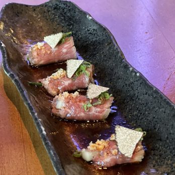 Roka Akor - Chicago - Prime Beef Tataki, Fresh Shaved Truffle, Truffle Jus, Pickled Daikon* - Sushi Bars Near Me - Chicago, Illinois Roka Akor - Chicago - Prime Beef Tataki, Fresh Shaved Truffle, Truffle Jus, Pickled Daikon* - Sushi Bars Near Me - Chicago, Illinois