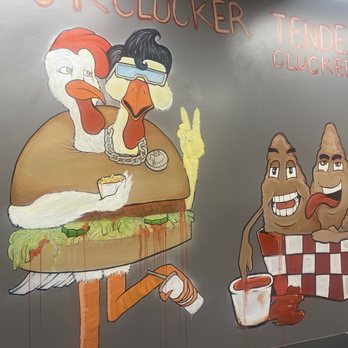 Cluckin Bun - Wall art - Chicken Shop Near Me - Cathedral City, California