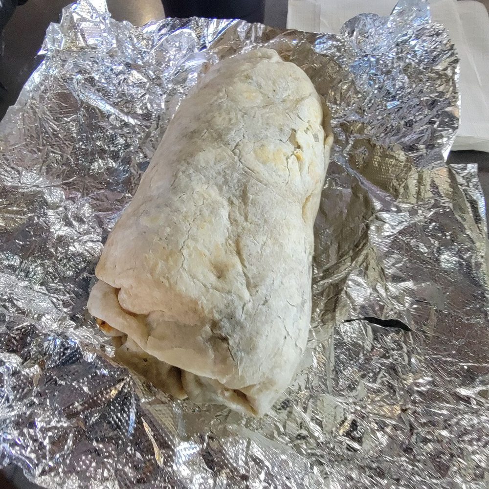 California burrito for lunch, very filling and generous meat portions. California burrito for lunch, very filling and generous meat portions.