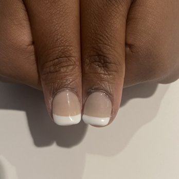 DC Nail Spa - uneven poorly shaped poorly painted nails, base coat different colors - Nail Salons Near Me - Washington, DC, District of Columbia DC Nail Spa - uneven poorly shaped poorly painted nails, base coat different colors - Nail Salons Near Me - Washington, DC, District of Columbia