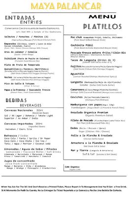 Menu photo 3 Maya Palancar San Miguel de Cozumel, ROO Menu photo 3 Maya Palancar San Miguel de Cozumel, ROO