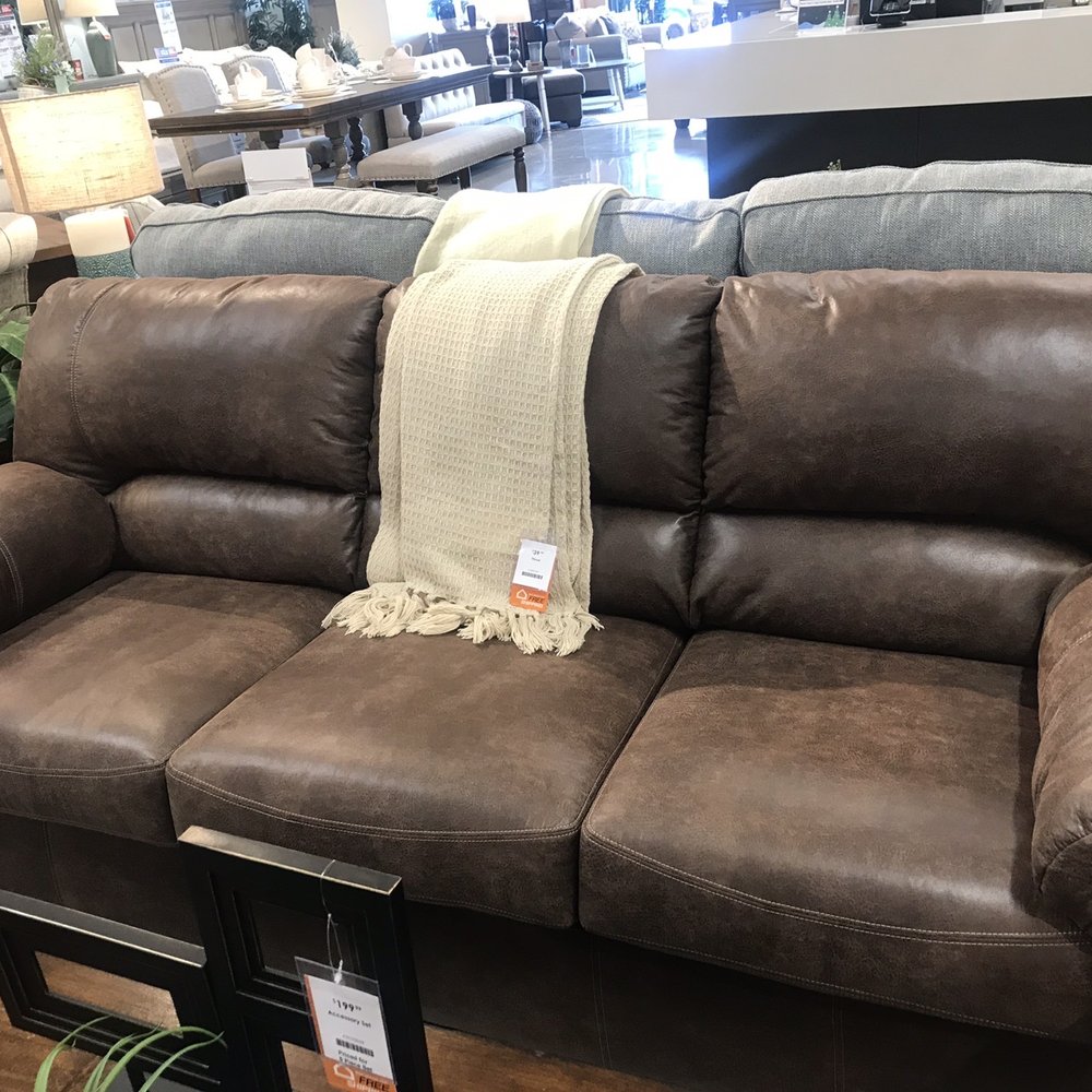Ashley Store - Its not leather! Its fabric that looks and feels like leather!!! - Furniture Stores Near Me - Torrance, California Ashley Store - Its not leather! Its fabric that looks and feels like leather!!! - Furniture Stores Near Me - Torrance, California