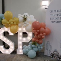 WonderWall AZ - Organic balloon garland to match the branding