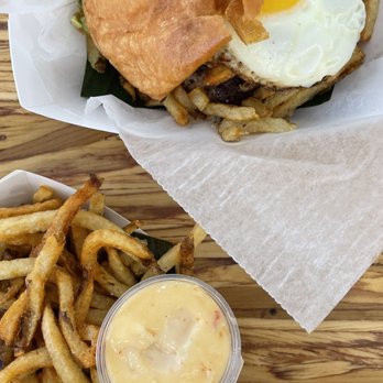 Frita Batidos - loco frita with a side of shoestring fries - Cuban Near Me - Ann Arbor, Michigan