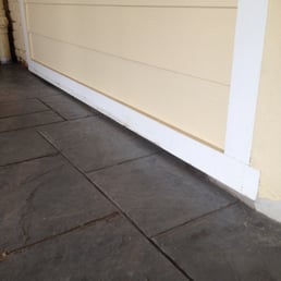 Creative Concrete left gap between trim and concrete. Direct exposure to interior wall with that gap.