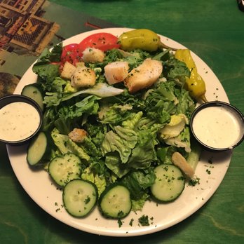 Oregano's - This giant bowl of greens is the "small" house salad - Pizza Near Me - Gilbert, Arizona Oregano's - This giant bowl of greens is the "small" house salad - Pizza Near Me - Gilbert, Arizona