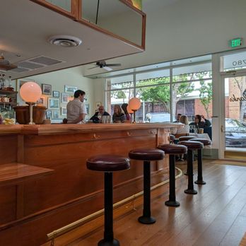 Clark's Oyster Bar - Interior: bar seating - Desserts Near Me - Menlo Park, California Clark's Oyster Bar - Interior: bar seating - Desserts Near Me - Menlo Park, California