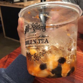 Bubble N Tea - Real lychee chunks and boba on the bottom - Coffee & Tea Near Me - Beaverton, Oregon