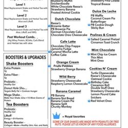 Royal Nutrition - Menu
