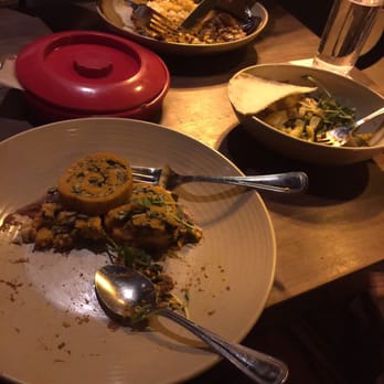 Frontera Grill - Tamale and shrimp mole. Dint even bother to take home the left overs. Ps: that's more than half of the portion we were served. - Mexican Near Me - Chicago, Illinois
