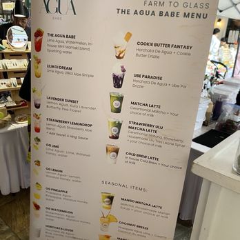 The Agua Babe - Menu - Coffee & Tea Near Me The Agua Babe - Menu - Coffee & Tea Near Me