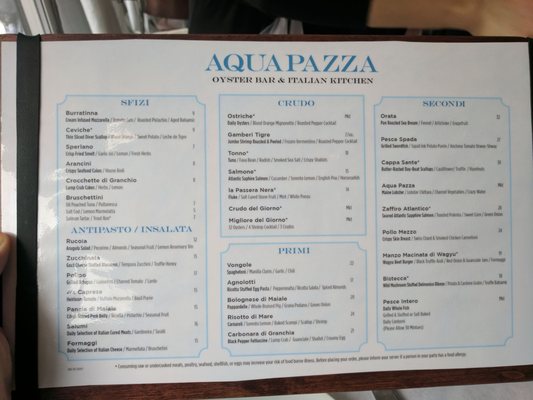 Menu photo 7 Aqua Pazza Boston, MA