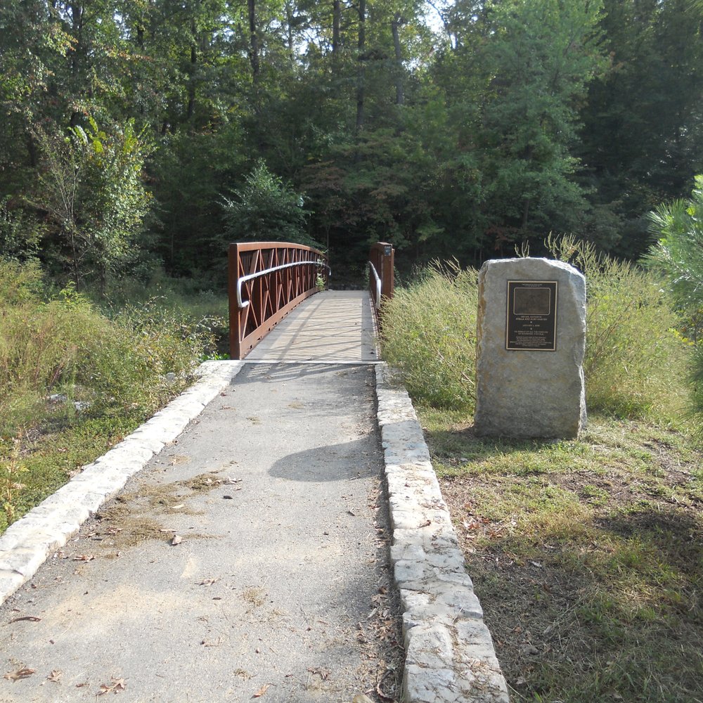 one of the beautiful bridges in Forest Hill Park