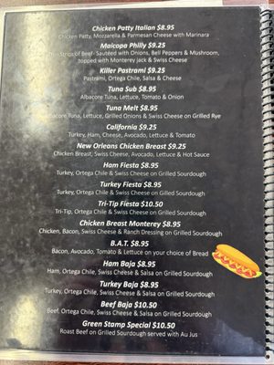 Menu photo 1 The Same Place Cafe Taft, CA