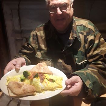 Iron Cafe - The Old Crow.  Dressed in camo.  What he don't know.... Is too much to show.  3/10/25 - Breakfast & Brunch Near Me - Montgomery, New York