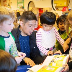 AbilityPath - Learning to read at our Learning Links inclusive preschool.