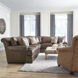 Top grain, aniline dyed, luxurious leather