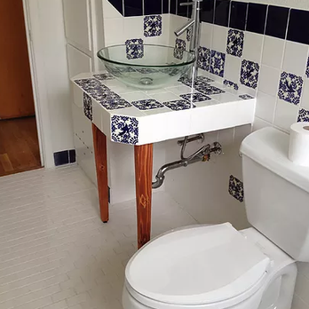Steveson Remodeling - Custom Counter with vessel basin - General Contractors Near Me