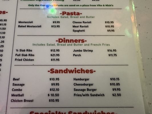 Menu photo 3 Vito & Nick's Pizzeria Chicago, IL Menu photo 3 Vito & Nick's Pizzeria Chicago, IL
