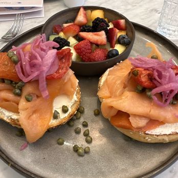 Driftlight Steakhouse - Bagel with smoked salmon - Steakhouses Near Me - Tampa, Florida Driftlight Steakhouse - Bagel with smoked salmon - Steakhouses Near Me - Tampa, Florida