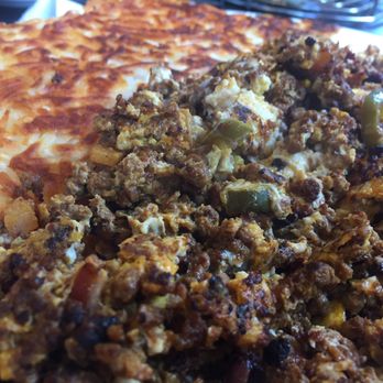 The Original Red Onion - chorizo scramble with hashbrowns, yum! - Burgers Near Me - Pinole, California
