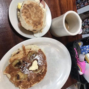 Heart and Soul Cafe - Breakfast Sandwich with 2 Fried Eggs, Ham & Cheese. Banana Buttermilk Pancake - Cafes Near Me - Ipswich, Massachusetts Heart and Soul Cafe - Breakfast Sandwich with 2 Fried Eggs, Ham & Cheese. Banana Buttermilk Pancake - Cafes Near Me - Ipswich, Massachusetts