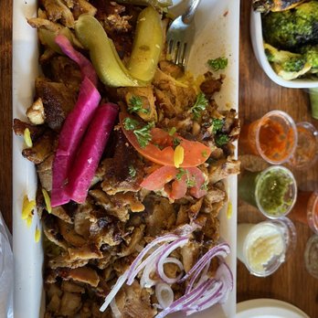 Mazra - Closer look of the chicken shawarma plate - Mediterranean Near Me - San Bruno, California