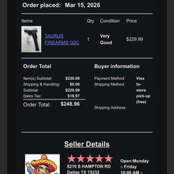 Uncle Dan's Pawn - South Dallas - Purchase email ( No disclaimer saying I have 24 hours or would be sold)