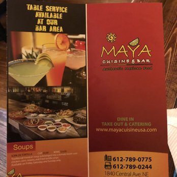 Maya Cuisine - Menu 1/2/19 - Mexican Near Me - Minneapolis, Minnesota Maya Cuisine - Menu 1/2/19 - Mexican Near Me - Minneapolis, Minnesota