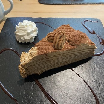 Saffrano Crepes - Tremisu crepe cake. - Creperies Near Me - Plantation, Florida Saffrano Crepes - Tremisu crepe cake. - Creperies Near Me - Plantation, Florida