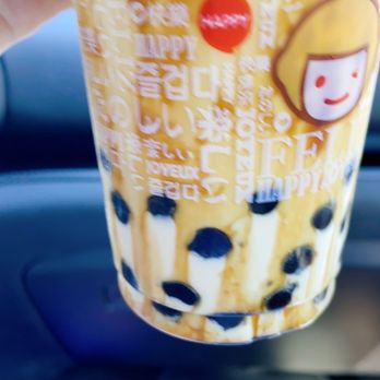 Happy Lemon - Brown sugar with milk and pearl - Tea Rooms Near Me - Newark, California Happy Lemon - Brown sugar with milk and pearl - Tea Rooms Near Me - Newark, California