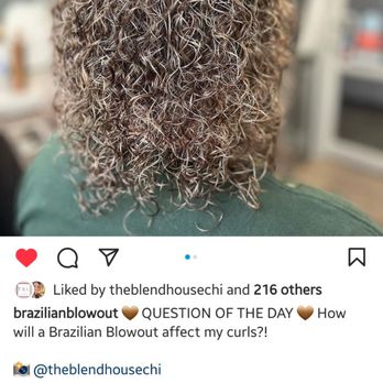 The Blend House - photo of Erin's work on my hair that got posted to the Brazilian Blowouts IG - Hair Salons Near Me - Chicago, Illinois The Blend House - photo of Erin's work on my hair that got posted to the Brazilian Blowouts IG - Hair Salons Near Me - Chicago, Illinois