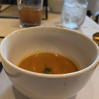 Bodhi Thai Dining - Lobster bisque amuse bouche - Thai Near Me - Lexington, South Carolina Bodhi Thai Dining - Lobster bisque amuse bouche - Thai Near Me - Lexington, South Carolina