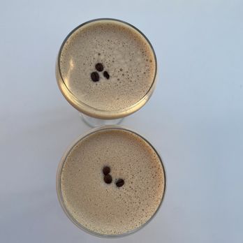 54thirty Rooftop - Not real coffee in these espresso martini. It's a cold brew; far too creamy for my taste. Did eat my beans though!! - Lounges Near Me - Denver, Colorado
