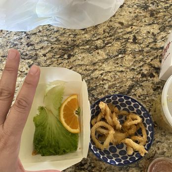 Pho The Good Times Asian Bistro - $10 for a piece of lettuce, orange slice and handful of calamari. Just take it off the menu. - Vietnamese Near Me - Eugene, Oregon