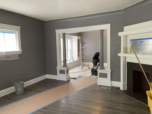 Flooring Install and Repairs - Welcome to our Flooring Installation and Repair Portfolio. With a commitment to excellence and a passion for craftsmanship, we provide top-tier flooring solutions tailored to meet your unique needs. Our experienced team is dedicated to enhancing the beauty and functionality of your spaces with precision and care.
Services Offered:
Flooring Installation: We specialize in the installation of a wide range of flooring types, including hardwood, laminate, vinyl, tile, and carpet. Our meticulous approach ensures a flawless finish that enhances the aesthetic appeal of your home or business.
Flooring Repairs: From minor scratches to major damage, we offer comprehensive repair services to restore your floors to their original condition. Our experts handle all types of flooring materials with skill and precision.
Refinishing and Restoration: Bring your old floors back to life with our refinishing and restoration services. We sand, stain, and seal hardwood floors to reveal their natural beauty and extend their lifespan.
Custom Flooring Solutions: Have a unique vision? We provide custom flooring solutions, including intricate patterns and designs, to match your style and preferences.
Why Choose Us?
Expert Craftsmanship: Our team is highly skilled and experienced in all aspects of flooring work, ensuring exceptional results every time.
Quality Materials: We use only the finest materials to ensure durability and longevity, providing you with beautiful floors that stand the test of time.
Attention to Detail: We take pride in our meticulous approach, ensuring every project is completed to the highest standards.
Customer Satisfaction: Your satisfaction is our priority. We work closely with you to understand your needs and exceed your expectations. Flooring Install and Repairs - Welcome to our Flooring Installation and Repair Portfolio. With a commitment to excellence and a passion for craftsmanship, we provide top-tier flooring solutions tailored to meet your unique needs. Our experienced team is dedicated to enhancing the beauty and functionality of your spaces with precision and care.
Services Offered:
Flooring Installation: We specialize in the installation of a wide range of flooring types, including hardwood, laminate, vinyl, tile, and carpet. Our meticulous approach ensures a flawless finish that enhances the aesthetic appeal of your home or business.
Flooring Repairs: From minor scratches to major damage, we offer comprehensive repair services to restore your floors to their original condition. Our experts handle all types of flooring materials with skill and precision.
Refinishing and Restoration: Bring your old floors back to life with our refinishing and restoration services. We sand, stain, and seal hardwood floors to reveal their natural beauty and extend their lifespan.
Custom Flooring Solutions: Have a unique vision? We provide custom flooring solutions, including intricate patterns and designs, to match your style and preferences.
Why Choose Us?
Expert Craftsmanship: Our team is highly skilled and experienced in all aspects of flooring work, ensuring exceptional results every time.
Quality Materials: We use only the finest materials to ensure durability and longevity, providing you with beautiful floors that stand the test of time.
Attention to Detail: We take pride in our meticulous approach, ensuring every project is completed to the highest standards.
Customer Satisfaction: Your satisfaction is our priority. We work closely with you to understand your needs and exceed your expectations.