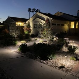 a front yard at night a front yard at night